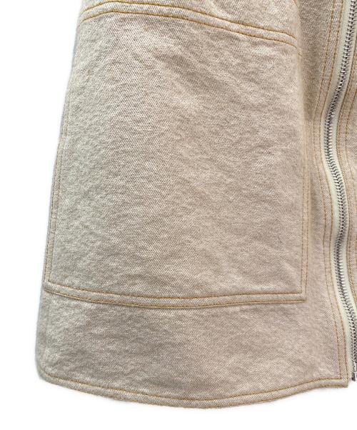 Acne studios（アクネ ストゥディオス）Acne studios (アクネ ストゥディオス) フロントジップミニスカート ベージュ サイズ:36の古着・服飾アイテム