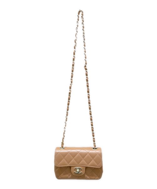 CHANEL（シャネル）CHANEL (シャネル) チェーンショルダーフラップバッグ ベージュ サイズ:17の古着・服飾アイテム