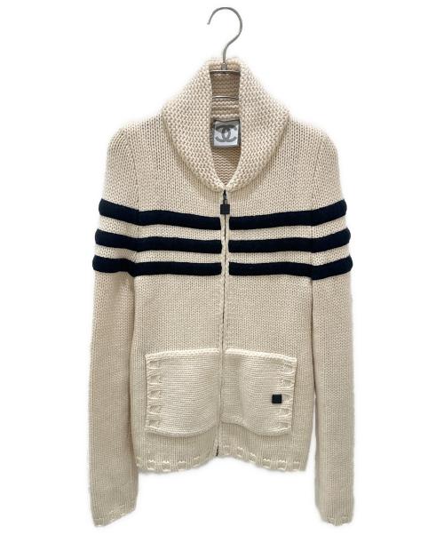 CHANEL（シャネル）CHANEL (シャネル) ジップアップニット アイボリー サイズ:34の古着・服飾アイテム