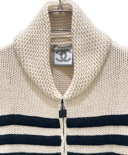 CHANEL（シャネル）CHANEL (シャネル) ジップアップニット アイボリー サイズ:34の古着・服飾アイテム