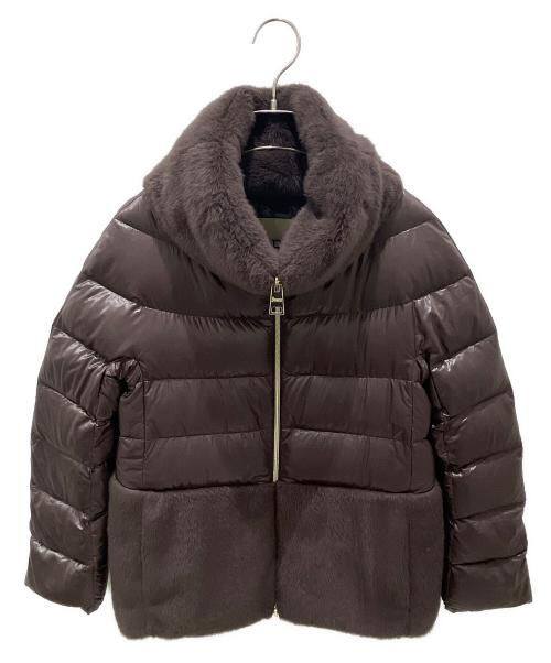 HERNO（ヘルノ）HERNO (ヘルノ) ナイロンウルトラライトレディケープ ブラウン サイズ:38の古着・服飾アイテム