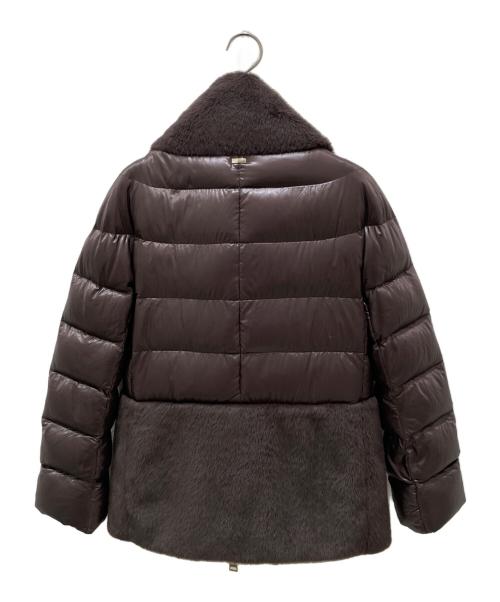 HERNO（ヘルノ）HERNO (ヘルノ) ナイロンウルトラライトレディケープ ブラウン サイズ:38の古着・服飾アイテム