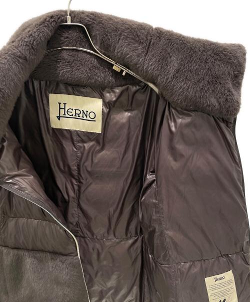 HERNO（ヘルノ）HERNO (ヘルノ) ナイロンウルトラライトレディケープ ブラウン サイズ:38の古着・服飾アイテム