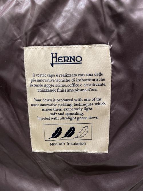 HERNO（ヘルノ）HERNO (ヘルノ) ナイロンウルトラライトレディケープ ブラウン サイズ:38の古着・服飾アイテム