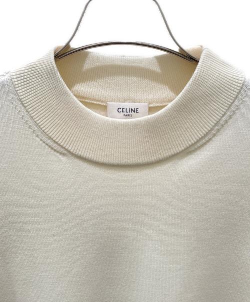 CELINE（セリーヌ）CELINE (セリーヌ) トリオンフハイネックセーター ホワイト サイズ:Lの古着・服飾アイテム