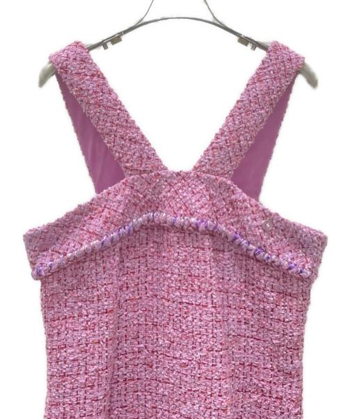 CHANEL（シャネル）CHANEL (シャネル) ツイードミニワンピース ピンク サイズ:34の古着・服飾アイテム