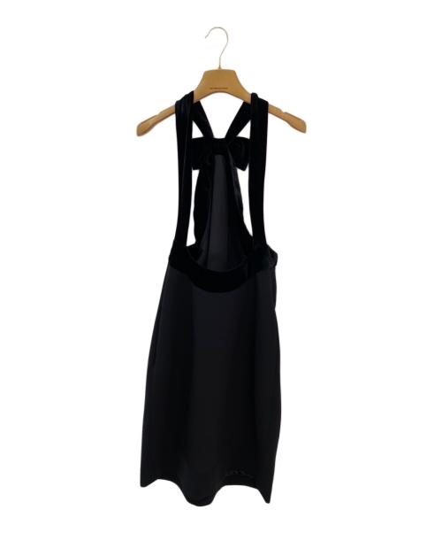 MIU MIU（ミュウミュウ）MIU MIU (ミュウミュウ) グレイン ド プードル ミニドレス ブラック サイズ:40の古着・服飾アイテム