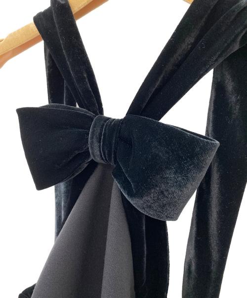 MIU MIU（ミュウミュウ）MIU MIU (ミュウミュウ) グレイン ド プードル ミニドレス ブラック サイズ:40の古着・服飾アイテム