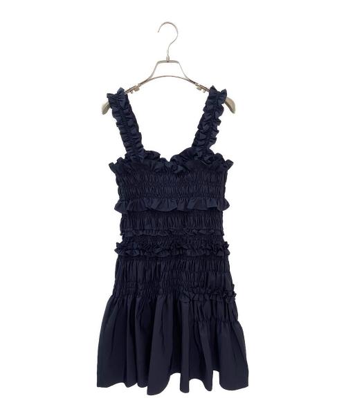 CECILIE BAHNSEN（セシリーバンセン）CECILIE BAHNSEN (セシリーバンセン) Oona ミニドレス ネイビー サイズ:12 未使用品の古着・服飾アイテム