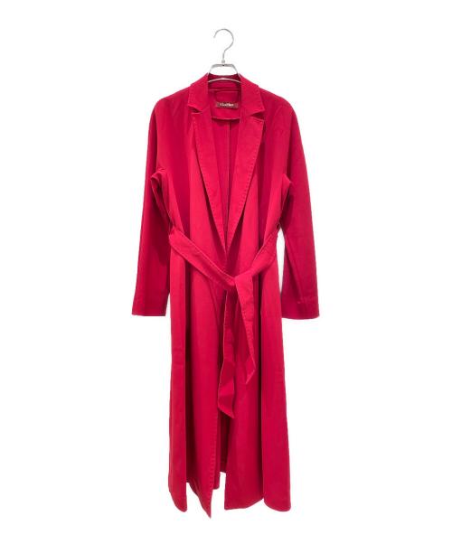 Max Mara Studio（マックスマーラ ストゥディオ）Max Mara Studio (マックスマーラ ストゥディオ) ベルテッドコート レッド サイズ:36の古着・服飾アイテム