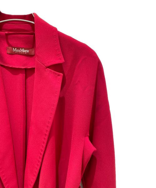 Max Mara Studio（マックスマーラ ストゥディオ）Max Mara Studio (マックスマーラ ストゥディオ) ベルテッドコート レッド サイズ:36の古着・服飾アイテム