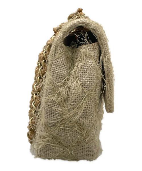 CHANEL（シャネル）CHANEL (シャネル) カメリアチェーンショルダーバッグ ベージュ×ゴールド金具 サイズ:25の古着・服飾アイテム