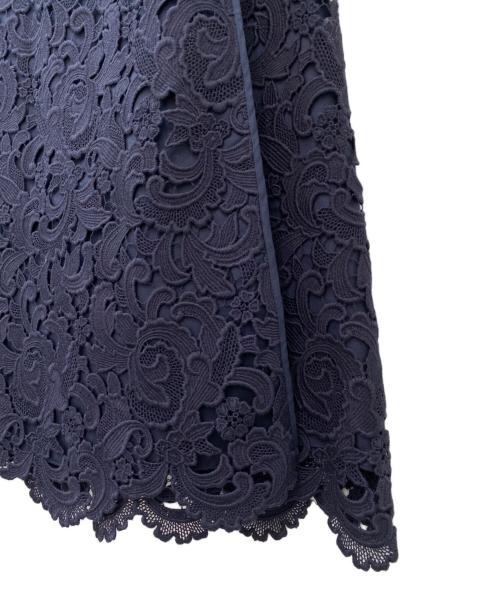 DRAWER（ドゥロワー）DRAWER (ドゥロワー) レースラップスカート ネイビー サイズ:36の古着・服飾アイテム