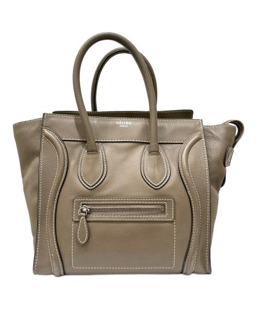 CELINE（セリーヌ）CELINE (セリーヌ) ラゲージ マイクロ ハンドバッグ グレージュ サイズ:-の古着・服飾アイテム