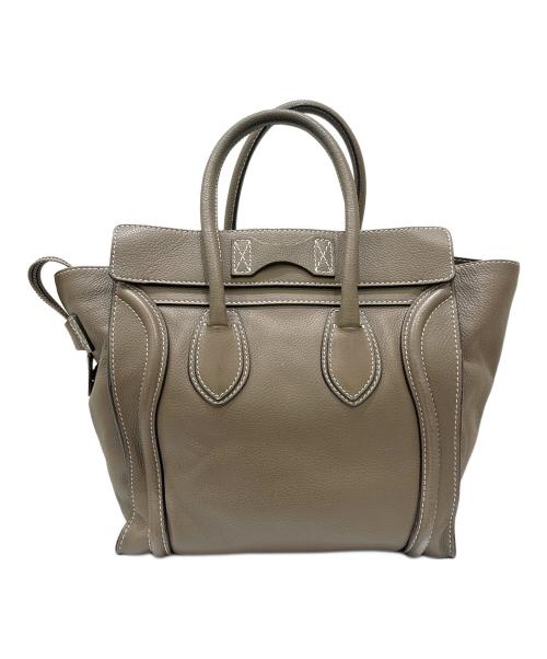 CELINE（セリーヌ）CELINE (セリーヌ) ラゲージ マイクロ ハンドバッグ グレージュ サイズ:-の古着・服飾アイテム