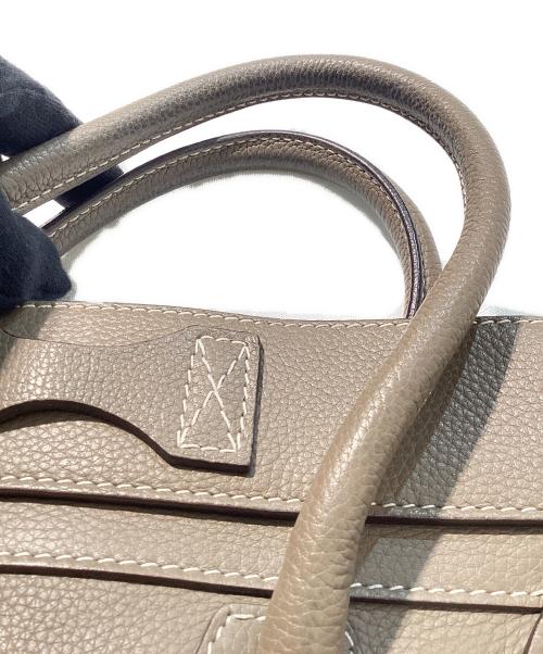 CELINE（セリーヌ）CELINE (セリーヌ) ラゲージ マイクロ ハンドバッグ グレージュ サイズ:-の古着・服飾アイテム