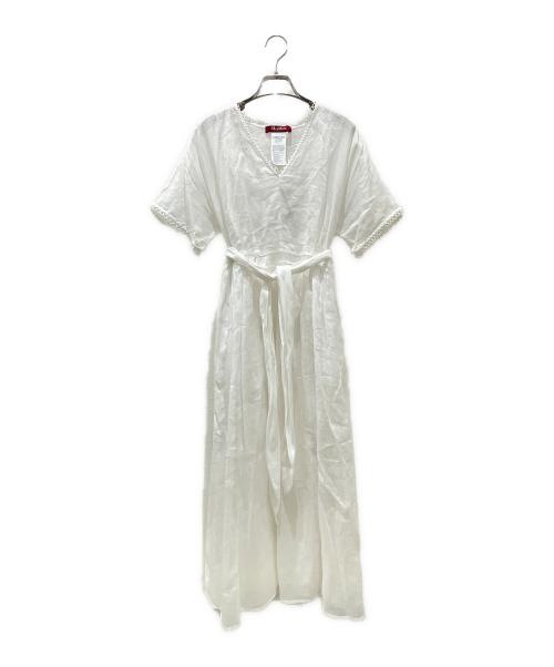 MaxMara（マックスマーラ）MaxMara (マックスマーラ) リネンワンピース ホワイト サイズ:40の古着・服飾アイテム