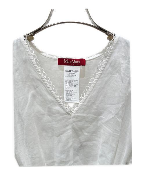 MaxMara（マックスマーラ）MaxMara (マックスマーラ) リネンワンピース ホワイト サイズ:40の古着・服飾アイテム
