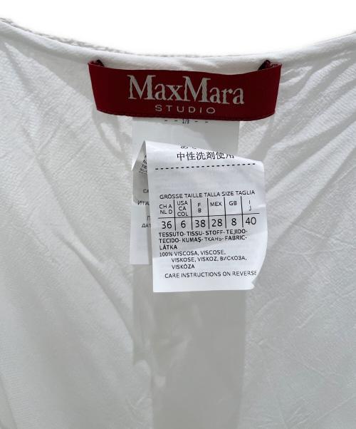 MaxMara（マックスマーラ）MaxMara (マックスマーラ) リネンワンピース ホワイト サイズ:40の古着・服飾アイテム
