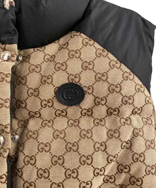 GUCCI（グッチ）GUCCI (グッチ) 23ss GG Cotton Canvas Puffer Vest/23SS GGコットンキャンバスダウンベスト ベージュ サイズ:38の古着・服飾アイテム