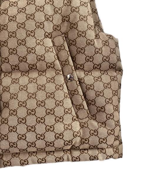 GUCCI（グッチ）GUCCI (グッチ) 23ss GG Cotton Canvas Puffer Vest/23SS GGコットンキャンバスダウンベスト ベージュ サイズ:38の古着・服飾アイテム
