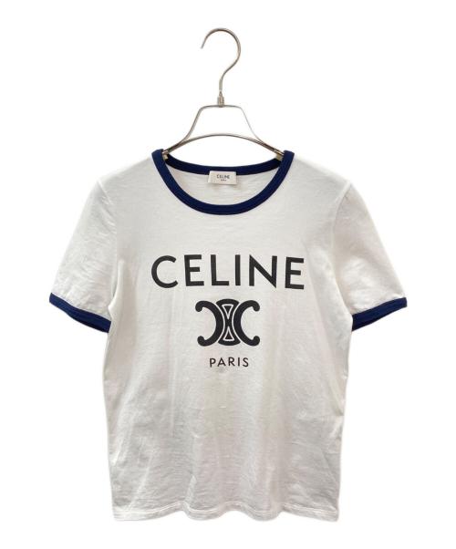 CELINE（セリーヌ）CELINE (セリーヌ) トリオンフロゴTシャツ ホワイト サイズ:Sの古着・服飾アイテム
