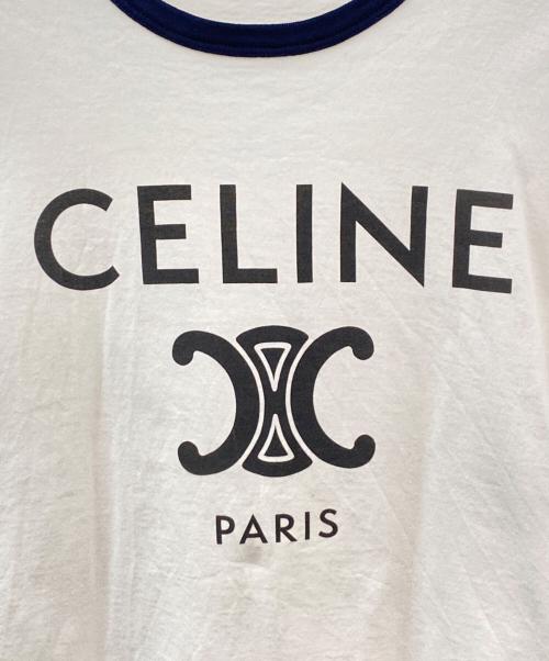 CELINE（セリーヌ）CELINE (セリーヌ) トリオンフロゴTシャツ ホワイト サイズ:Sの古着・服飾アイテム