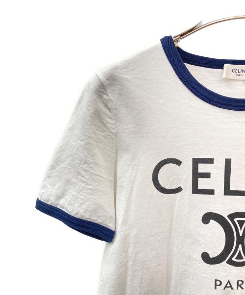 CELINE（セリーヌ）CELINE (セリーヌ) トリオンフロゴTシャツ ホワイト サイズ:Sの古着・服飾アイテム