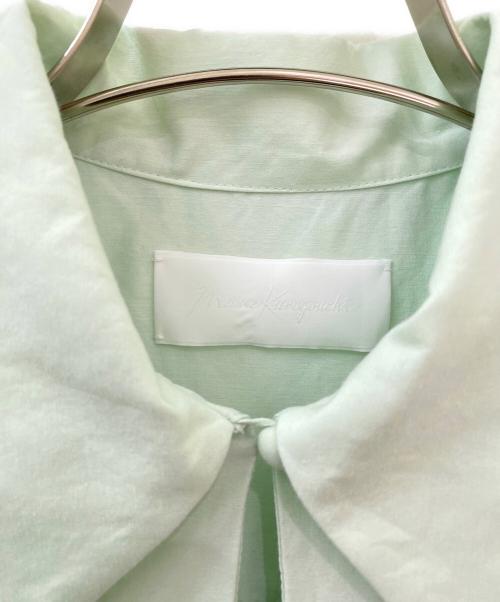 Mame Kurogouchi（マメクロゴウチ）Mame Kurogouchi (マメクロゴウチ) CottonSilk Broad Basket Motif Shirt Dress ミントグリーン サイズ:1の古着・服飾アイテム