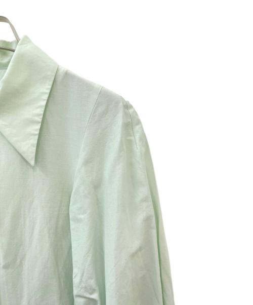 Mame Kurogouchi（マメクロゴウチ）Mame Kurogouchi (マメクロゴウチ) CottonSilk Broad Basket Motif Shirt Dress ミントグリーン サイズ:1の古着・服飾アイテム