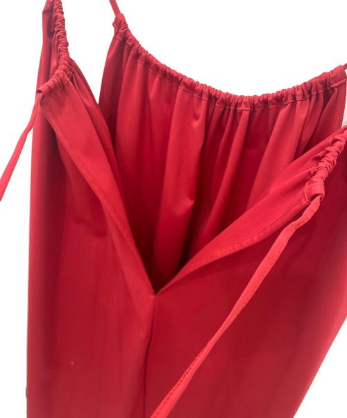 CABAN（キャバン）CABAN (キャバン) コンパクトストレッチ ギャザーワンピース レッド サイズ:FREEの古着・服飾アイテム