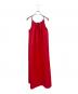 CABAN (キャバン) コンパクトストレッチ ギャザーワンピース レッド サイズ:FREE：17000円