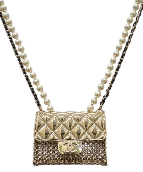 CHANEL（シャネル）CHANEL (シャネル) マトラッセバッグモチーフフェイクパールネックレスの古着・服飾アイテム