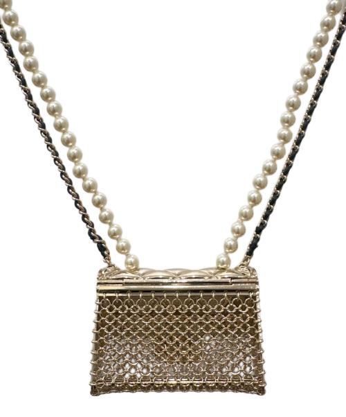 CHANEL（シャネル）CHANEL (シャネル) マトラッセバッグモチーフフェイクパールネックレスの古着・服飾アイテム