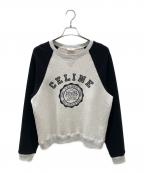 CELINEセリーヌ）の古着「25SSBLASON ルーズ スウェットシャツ/ブラゾンルーズスウェットシャツ」｜ブラック×ベージュ