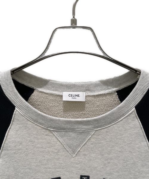 CELINE（セリーヌ）CELINE (セリーヌ) 25SSBLASON ルーズ スウェットシャツ/ブラゾンルーズスウェットシャツ ブラック×ベージュ サイズ:Mの古着・服飾アイテム