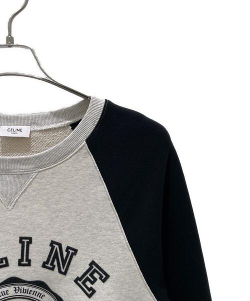 CELINE（セリーヌ）CELINE (セリーヌ) 25SSBLASON ルーズ スウェットシャツ/ブラゾンルーズスウェットシャツ ブラック×ベージュ サイズ:Mの古着・服飾アイテム