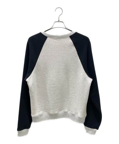 CELINE（セリーヌ）CELINE (セリーヌ) ブラゾンルーズスウェットシャツ ブラック×ベージュ サイズ:Mの古着・服飾アイテム