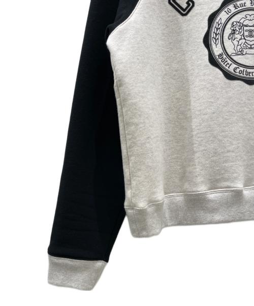 CELINE（セリーヌ）CELINE (セリーヌ) ブラゾンルーズスウェットシャツ ブラック×ベージュ サイズ:Mの古着・服飾アイテム