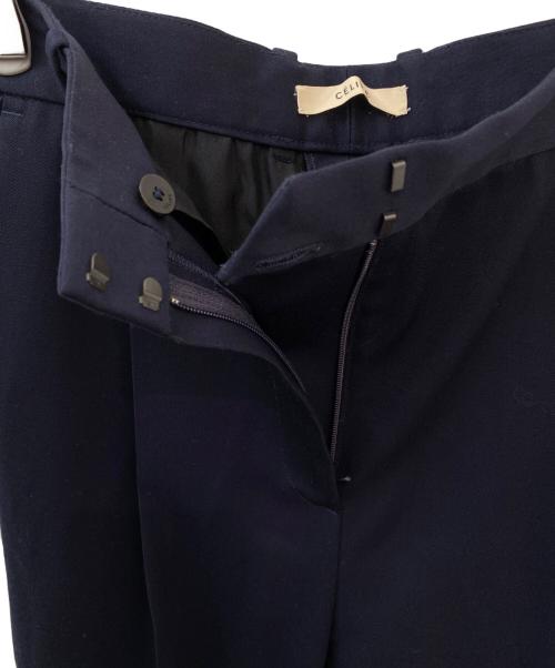 CELINE（セリーヌ）CELINE (セリーヌ) センタープレスパンツ ネイビー サイズ:34の古着・服飾アイテム