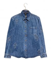 CHROME HEARTS（クロムハーツ）の古着「クロスパッチデニムシャツ」｜インディゴ