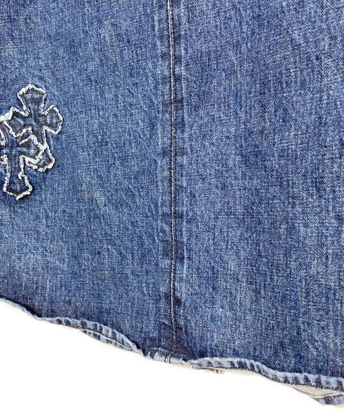 CHROME HEARTS（クロムハーツ）CHROME HEARTS (クロムハーツ) クロスパッチデニムシャツ インディゴ サイズ:Mの古着・服飾アイテム