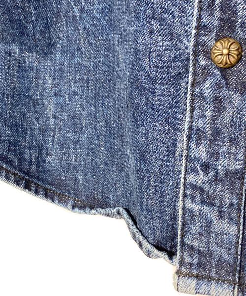 CHROME HEARTS（クロムハーツ）CHROME HEARTS (クロムハーツ) クロスパッチデニムシャツ インディゴ サイズ:Mの古着・服飾アイテム