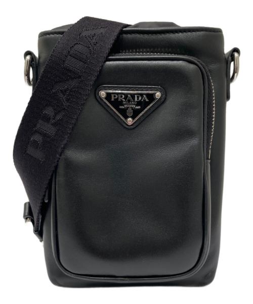 PRADA（プラダ）PRADA (プラダ) Re-Nylonスマートフォンケース ショルダーバッグ ブラックの古着・服飾アイテム