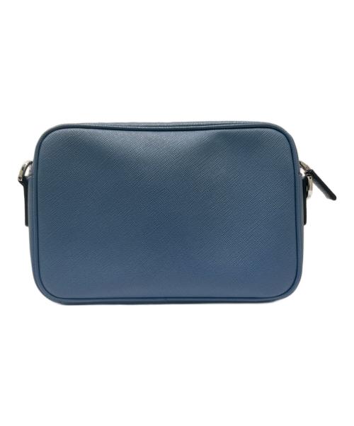 PRADA（プラダ）PRADA (プラダ) サフィアーノレザーショルダーバッグ スカイブルーの古着・服飾アイテム