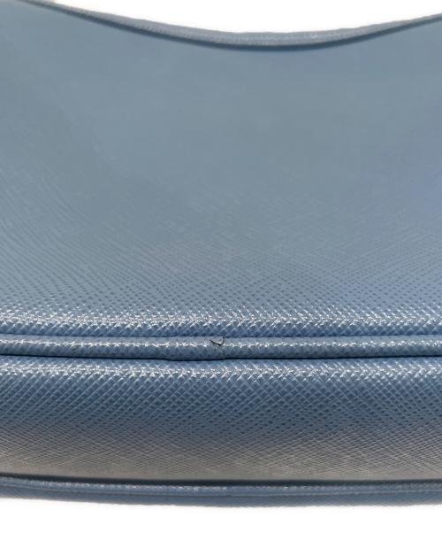 PRADA（プラダ）PRADA (プラダ) サフィアーノレザーショルダーバッグ スカイブルーの古着・服飾アイテム