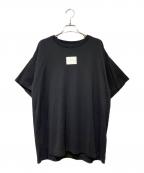 MM6 Maison Margielaエムエムシックスメゾンマルジェラ）の古着「フロントロゴTシャツ」｜ブラック