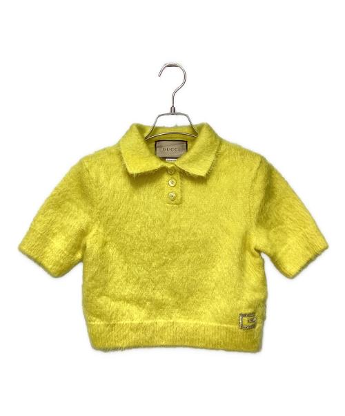 GUCCI（グッチ）GUCCI (グッチ) モヘアポロニット イエロー サイズ:XSの古着・服飾アイテム