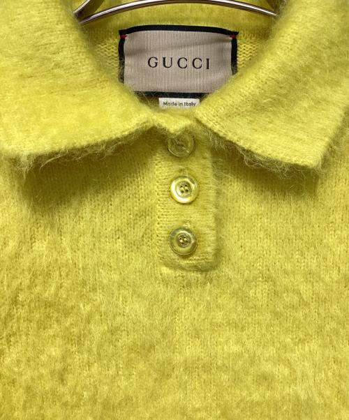 GUCCI（グッチ）GUCCI (グッチ) モヘアポロニット イエロー サイズ:XSの古着・服飾アイテム