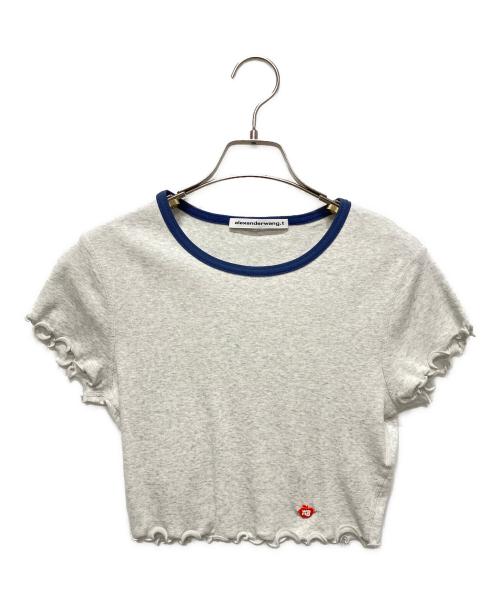 ALEXANDER WANG（アレキサンダー・ワン）ALEXANDER WANG (アレキサンダーワン) LETTUCE HEM CREW NECK BABY TEE グレー サイズ:Ｓの古着・服飾アイテム